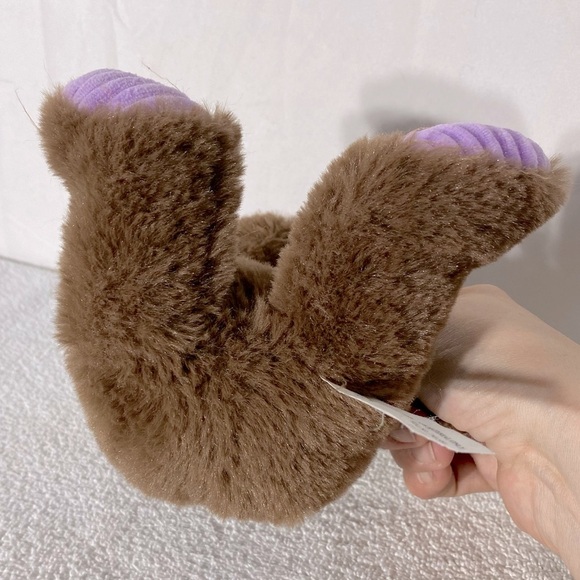 Super Soft Brown Purple Bunny Rabbit Plush Toy Stuffed Animal - Picture 8 of 10